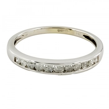 18ct white gold Diamond half eternity Ring size N